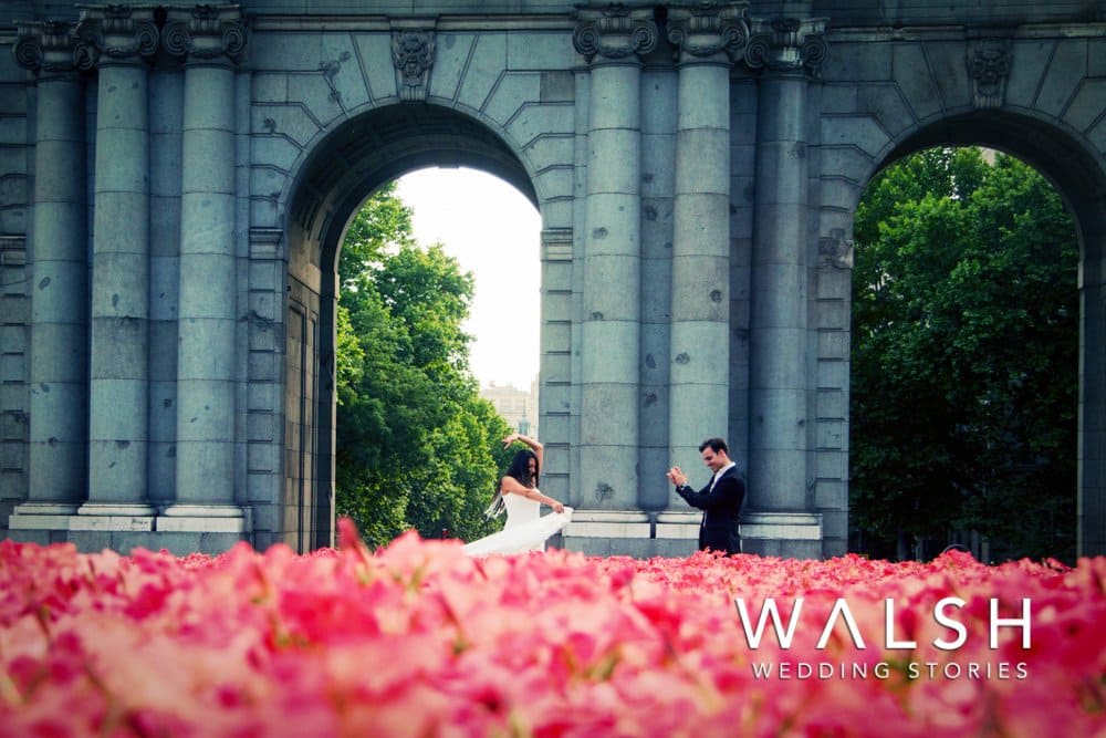 fotografia de boda puerta de alcala, madrid, españa
