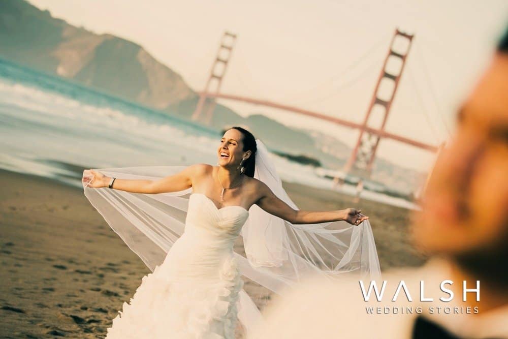san francisco wedding photographers-Wedding photography at Baker Beach San Francisco