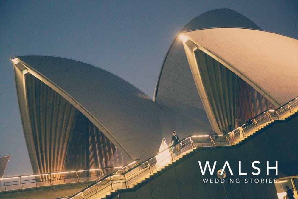 sydney opera house australia wedding photographer-opera house wedding in sunset