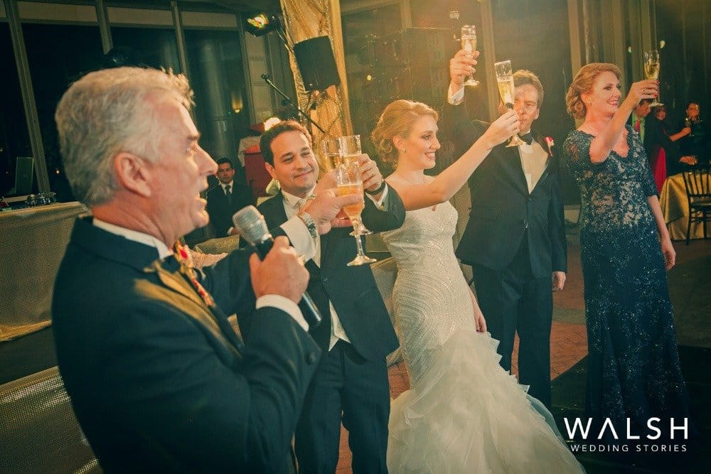 brindis de boda en hotel vista real