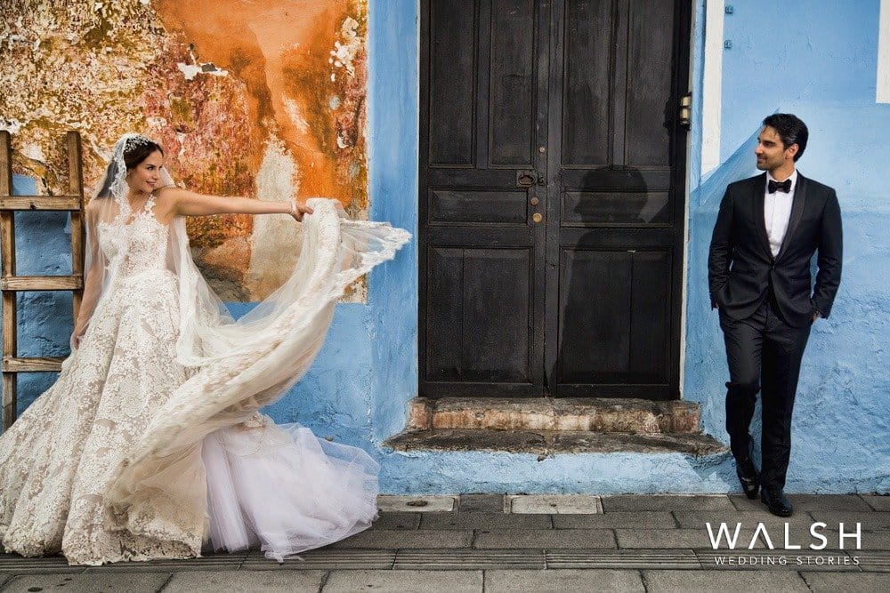 wedding photos in the streets of antigua