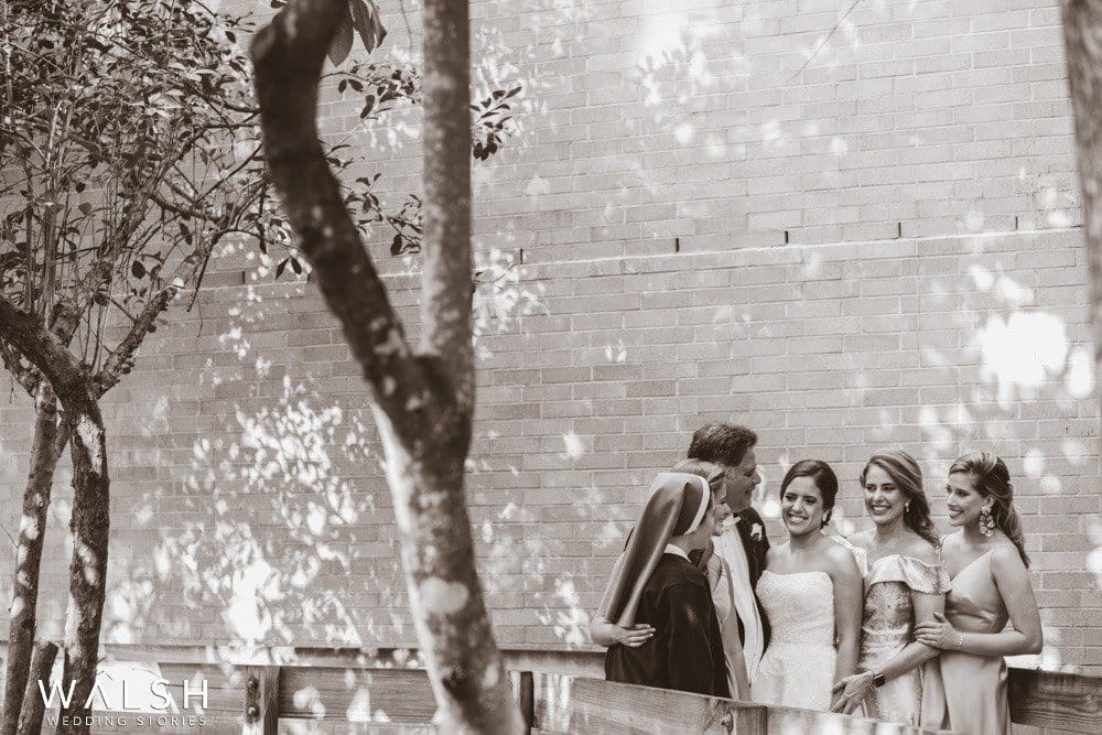 family portrait of bride in houston