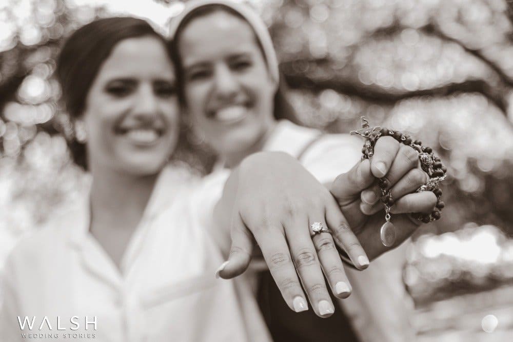 bride and sister nun at wedding