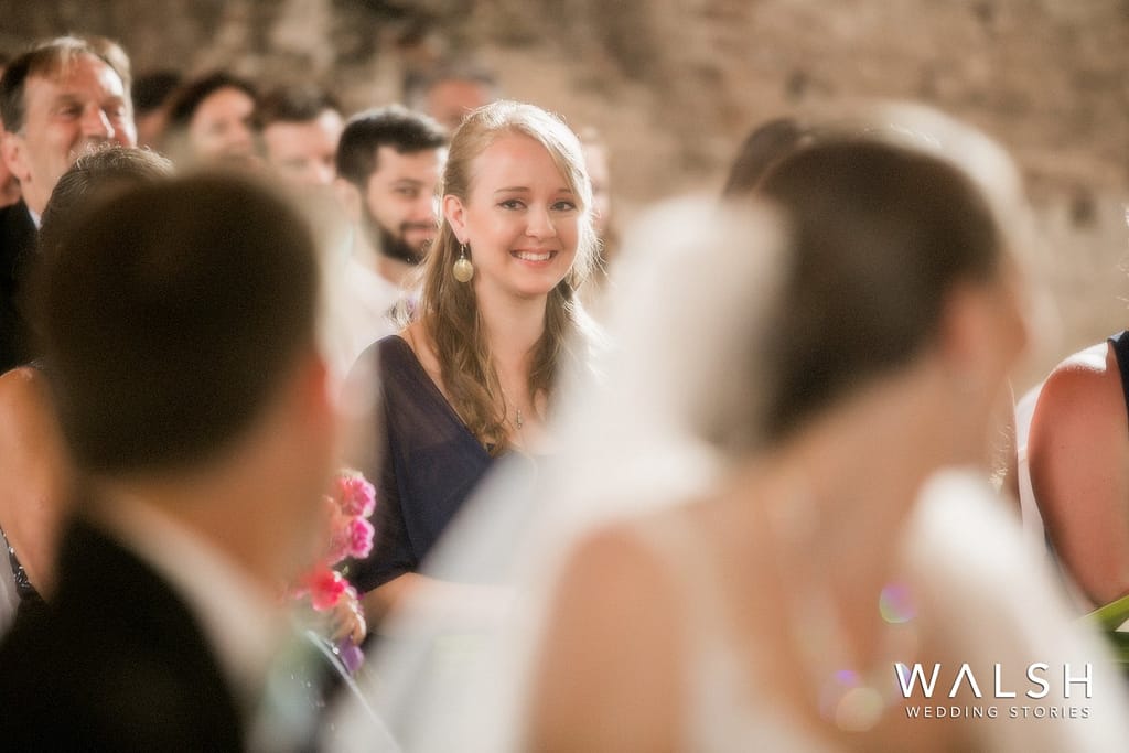 casa santo domingo wedding photographer-sister of the bride at chapel